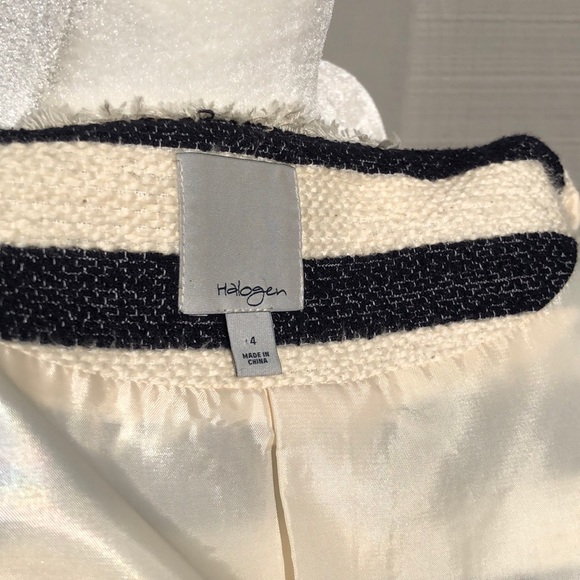 Striped Fringe Hem Halogen Jacket - Picture 6 of 7